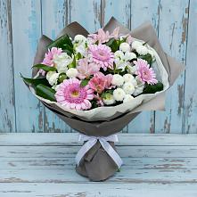 Букет цветов из:  Герберы, Альстромерии и Хризантемы в Ховрино
