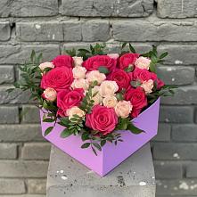 Цветочная композиция из Розы в коробке в Ховрино