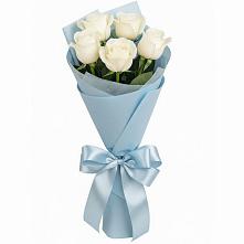 Букет 5 Белых роз Проуд в Ховрино