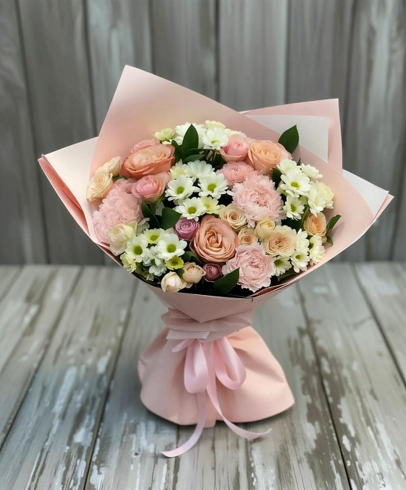 Букет цветов из: Гвоздики, Розы и Хризантемы в Ховрино