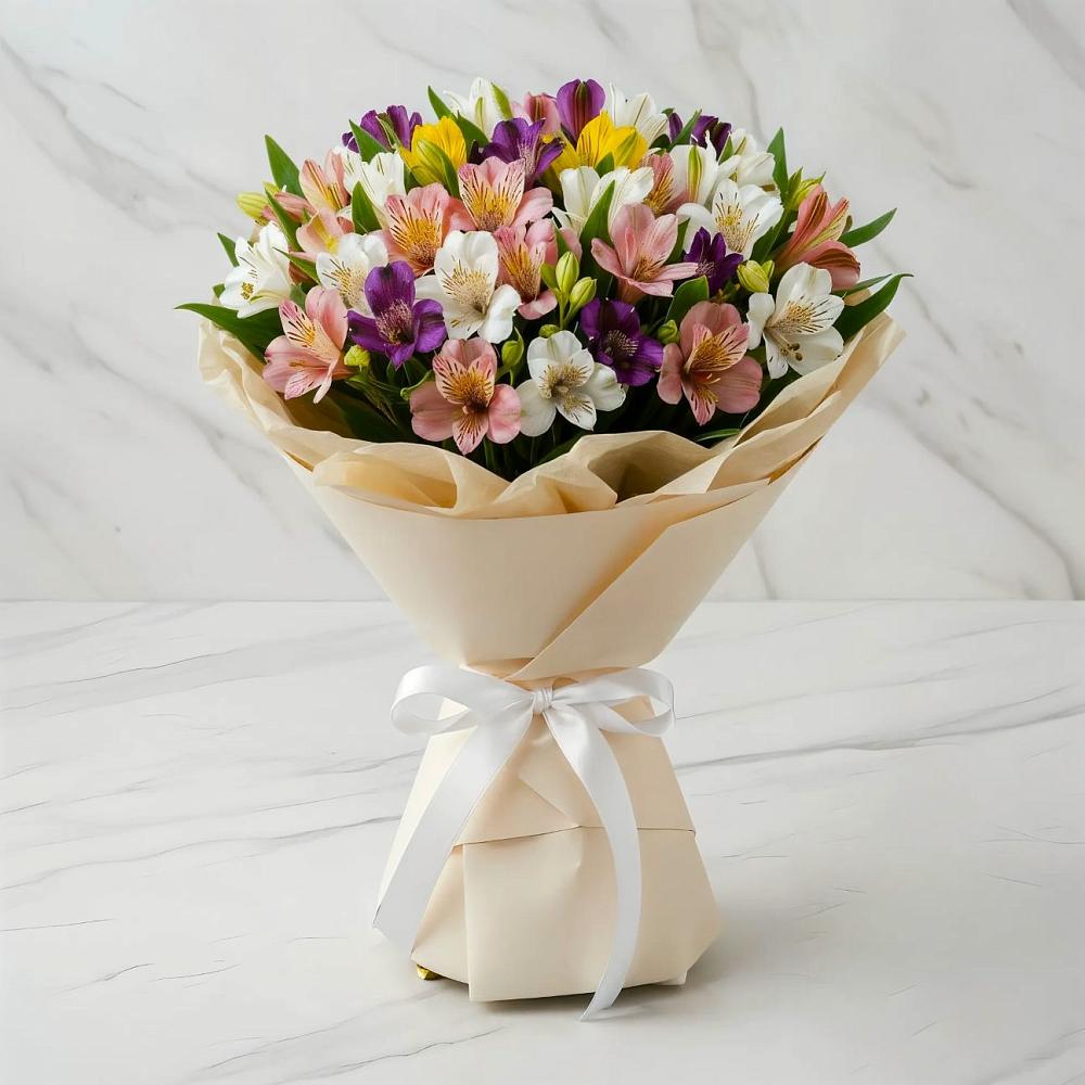 Букет цветов из: Альстромерии в Ховрино