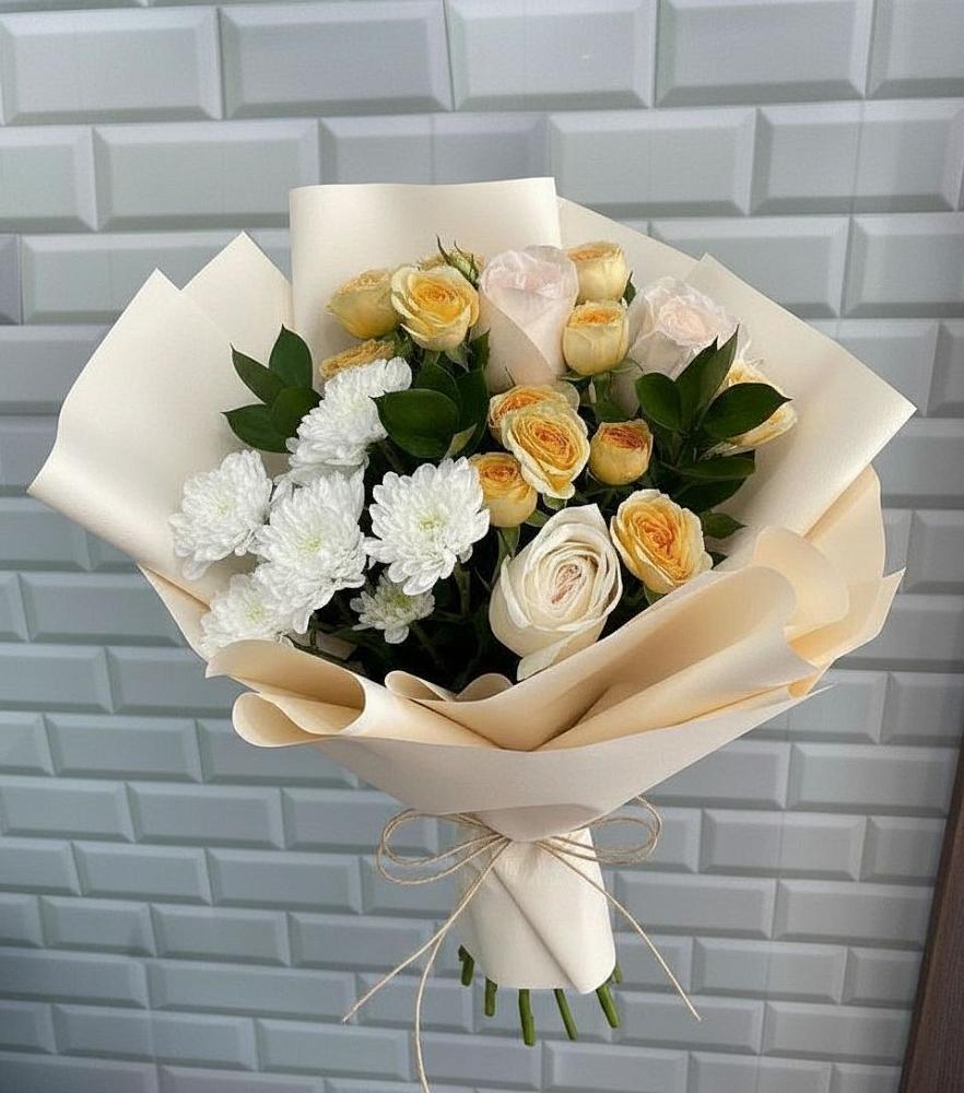 Букет цветов из: Розы и Хризантемы в Ховрино