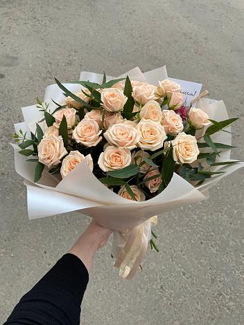 Букет Кремовые розы Латте в Ховрино