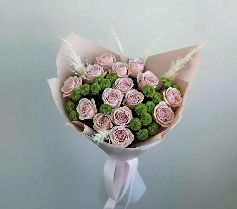 Букет цветов из: Розы и Хризантемы в Ховрино