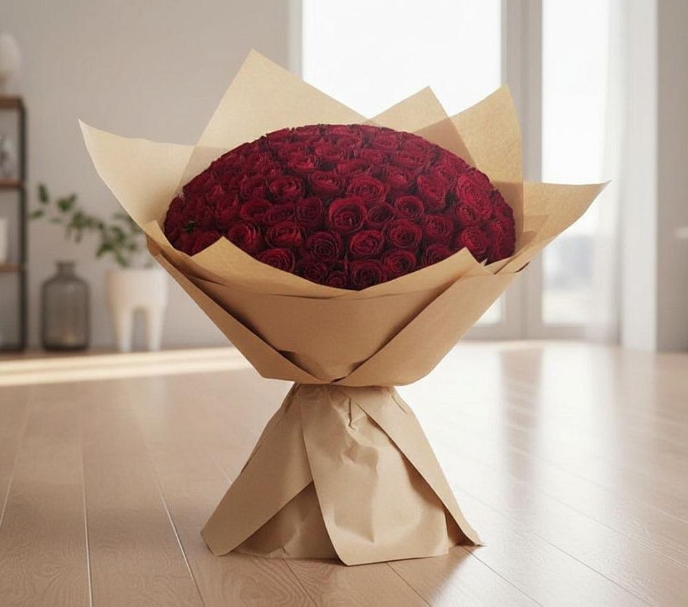 Букет 101 Красная роза в Ховрино