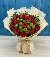 Букет цветов из:  Розы и Хризантемы в Ховрино