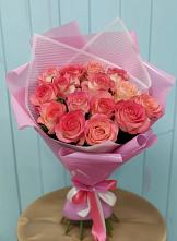 Букет 15 Розовых роз Равель в Ховрино